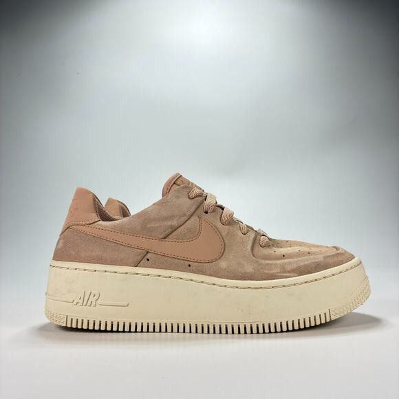 Nike Air Force 1 Sage Low Pink Suede Platform Shoes AR5339-201 Women’s Size 7 - Picture 1 of 10